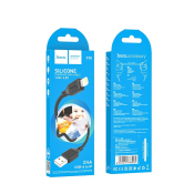 Кабель HOCO X90 Lightning, 1,0м, 2,4А, силикон, чёрный