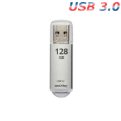 Флеш-карта SMARTBUY 128GB V-Cut, USB 3.0, серебро