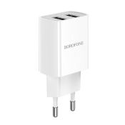 Адаптер BOROFONE BA53A с 2 USB, 2,1A, белый