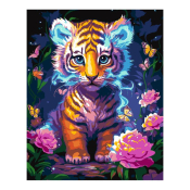 Кпн-396 Картина по номерам Lori 40х50 "Тигренок"