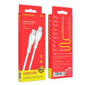 Кабель BOROFONE BX51 Type-C - Type-C, 3,0A, PD60W, 1,0м, белый