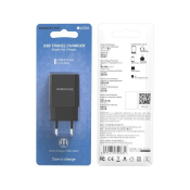 Адаптер BOROFONE BA20A USB, 2,1A, 10W, чёрный