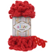 Puffy (100% микрополиэстер) 100г. 9,2м. №056 красный