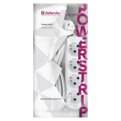 Сетевой удлинитель DEFENDER, 4 розетки, 16A, 3500Вт, 2,0м, белый (R340)