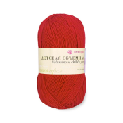 Детская объёмная (100% микрофибра) 100гр. 400м №006 красный