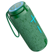 Колонка портативная Bluetooth BOROFONE BR24, 10W, BT V5.3, подсветка, зелёная