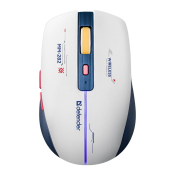Мышь DEFENDER Dila MM-282, беспроводная, USB, 1800dpi, с подсветкой, аккумулятор 500 mAh, белая