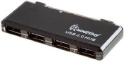 USB Разветвитель SMARTBUY SBHA-6110-K, 4 порта, USB 2.0, чёрный
