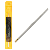 Крючок для вязания Maxwell 3,5мм, 12 см, никель, с золотой головкой MAXW7306