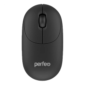 Мышь PERFEO PF-A4787 Slim, беспроводная, USB, 1200dpi, 3 кнопоки, чёрная
