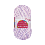 Подмосковная секционная  (50% шерсть + 50% акрил) 100гр. 250м. №2610 сиренево-белый