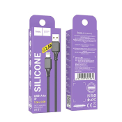 Кабель HOCO X101 Lightning, 1,0м, 2,4A, силикон, чёрный
