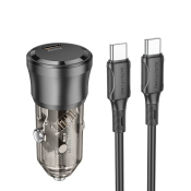 АЗУ BOROFONE BZ24 Type-C, 3,0A, с кабелем Type-C-Type-C, QC3.0, PD20W, чёрный