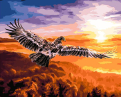 Картина по номерам 40х50 Свободный полет МСА1788