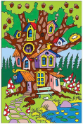 Ркн-029 Картина по номерам Lori для малышей 20х28,5 "Лесной теремок"