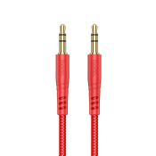 Кабель AUX HOCO UPA24 Jack3,5 - Jack3,5, M-M, 3х контактный, 1,0м, красный