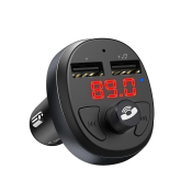 Автомобильный FM-модулятор HOCO E41, Bluetooth, MicroSD, 2 USB, черный