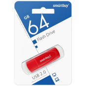 Флеш-карта SMARTBUY 64GB Scout, USB 2.0, красная