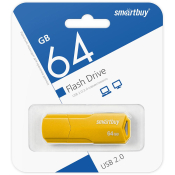 Флеш-карта SMARTBUY 64GB Clue, USB 2.0, жёлтая