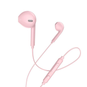 Наушники HOCO M55, вкладыши, с микрофоном, розовые