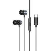 Наушники BOROFONE BM93, Type-C, внутриканальные, с микрофоном, серый металл Наушники BOROFONE BM93, Type-C, внутриканальные, с микрофоном, серый металл
