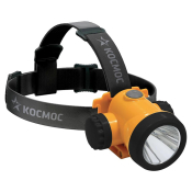 Фонарь Космос KOCH3WLi-O 1LED (литиевый. акк.1,2Ah) 1св/д 3W (210lm), пластик, жёлтый, два режима