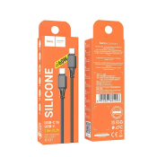 Кабель HOCO X101 Type-C - Type-C 1,0м, PD60W, 3,0A, силикон, чёрный