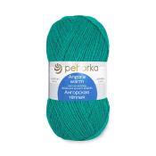 Ангорская тёплая (40% шерсть + 60% акрил) 100гр. 480м №335 изумруд