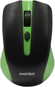 Мышь SMARTBUY SBM-352AG-GK, беспроводная, USB, 1600dpi, 4 кнопки, чёрно-зелёная