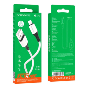 Кабель BOROFONE BX79 Lightning, 2,4A, 1,0м, силикон, белый