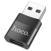 Переходник (Адаптер) USB - Type-С, M-F, чёрный, HOCO (UA17)