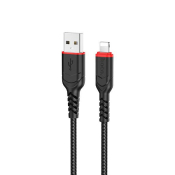 Кабель HOCO X59 Lightning, 3,0м, текстильный, чёрный