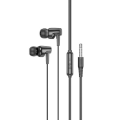 Наушники HOCO M112, внутриканальные, с микрофоном, черные