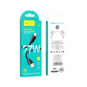 Кабель HOCO X96 Type-C, 1,0м, 3,0A, 27W, чёрный