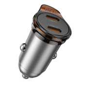 АЗУ HOCO  NZ16B 2 Type-C, 3,0A, QC3.0, PD25W+20W, FCP, AFC, металл, чёрный