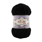 Velluto (100% микрополиэстер) 100г. 68м. №060 чёрный