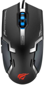 Мышь HAVIT HV-MS749, USB, 3200dpi, игровая, с подсветкой, 4 кнопки, чёрная