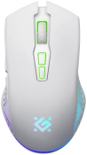 Мышь DEFENDER Pandora GM-502 беспроводная, USB, 3200dpi, игровая, бесшумная, 7 кнопок, белая