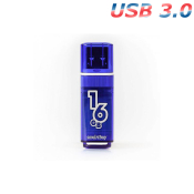 Флеш-карта SMARTBUY 16GB Glossy, USB 3.0, тёмно-синяя