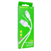 Кабель BOROFONE BX90 MicroUSB, в оплетке, 1,0м, белый