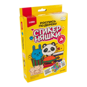 Фно-002 Роспись по дереву. 3D-раскраска Стикерняшки "Фастфуд"