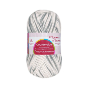 Подмосковная секционная  (50% шерсть + 50% акрил) 100гр. 250м. №2601 серо-белый