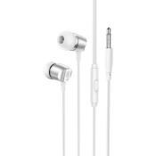 Наушники BOROFONE BM66, внутриканальные, с микрофоном, серебро