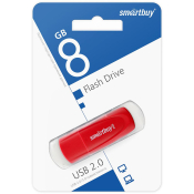 Флеш-карта SMARTBUY  8GB Scout, USB 2.0, красная