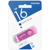 Флеш-карта SMARTBUY 16GB Twist, USB 2.0, розовая