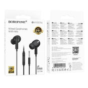 Наушники BOROFONE BM100 Pro, внутриканальные, с микрофоном, чёрные