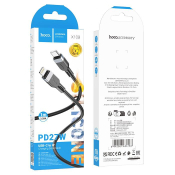 Кабель HOCO X109 Type-C - Lightning, 1,0м, PD27W, 3,0A, силикон, чёрный