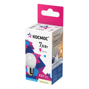 Лампа э/сб КОСМОС LED 7,5W/60W E27 3000К 590лм шар