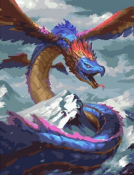 Картина по номерам 40х50 Многокрылый дракон MCA1688