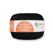 Ажурная (100% мерсеризованный хлопок) 50гр. 280м №002 чёрный